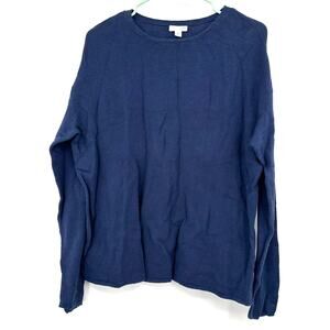 J.Jill Size Medium Long Sleeve‎ Top Sweater Lightweight Knit Cotton Blend
